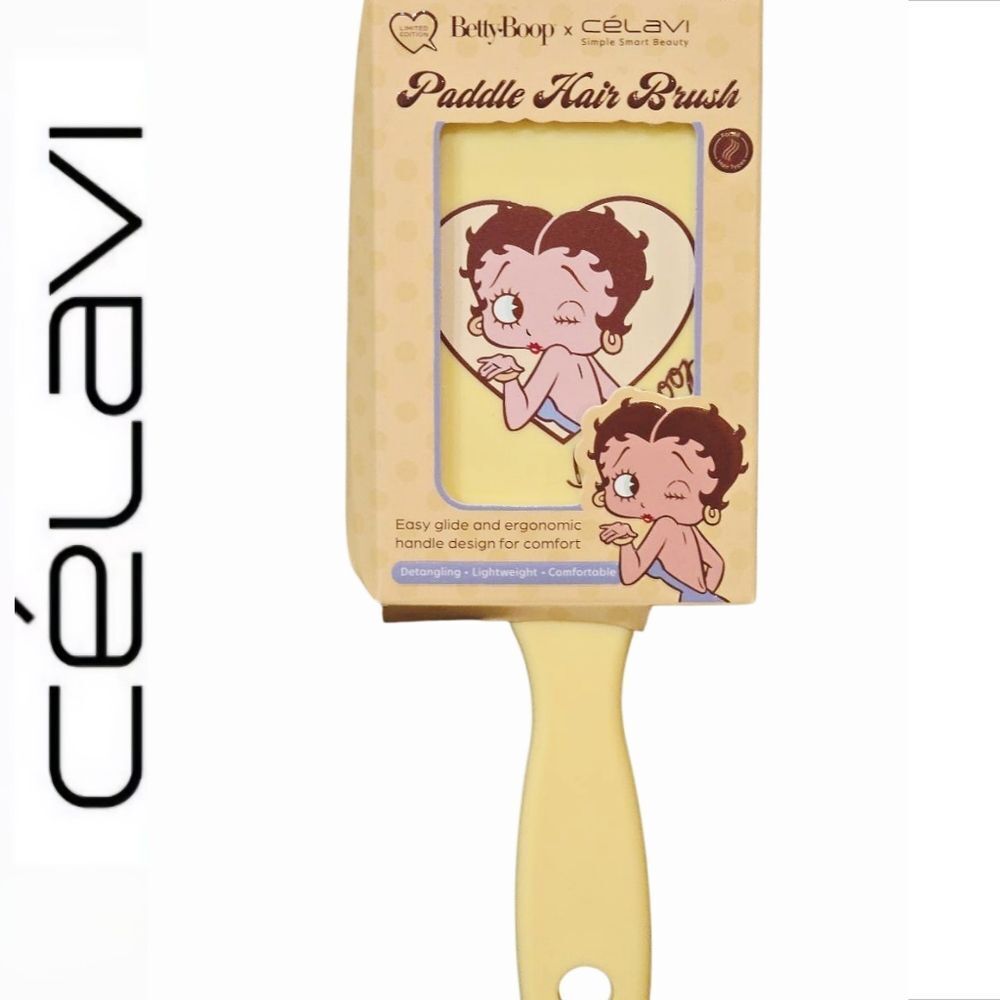 Celavi‎ X Betty Boop Paddle Hair Brush - Butter